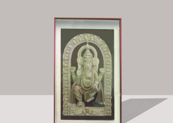 Ganesh Idol Wall Hanging Made of Jute(JCISOG0016)